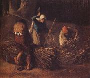 Jean Francois Millet Pack the hay painting